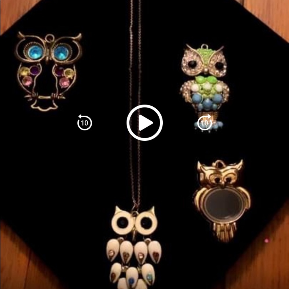 Gold necklace with different choices of charms